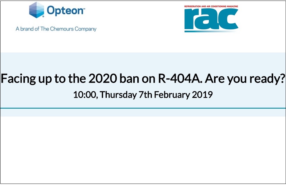 RAC webinar to consider 2020 R404A service and new equipment ban