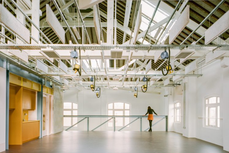 The top floor of the Gin Stills in Gort Scott's Three Mills Studios, London