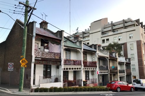 The competition aims to promote traditional terraced type houses such as these historic homes in Campbell Street,Sydney