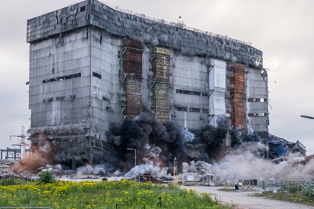 In pictures Remainder of Didcot Power Station boiler house demolished