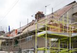 generic housebuilding, roof with scaffold