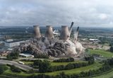 Ferrybridge power station crumbling to the ground after Keltbray's explosion