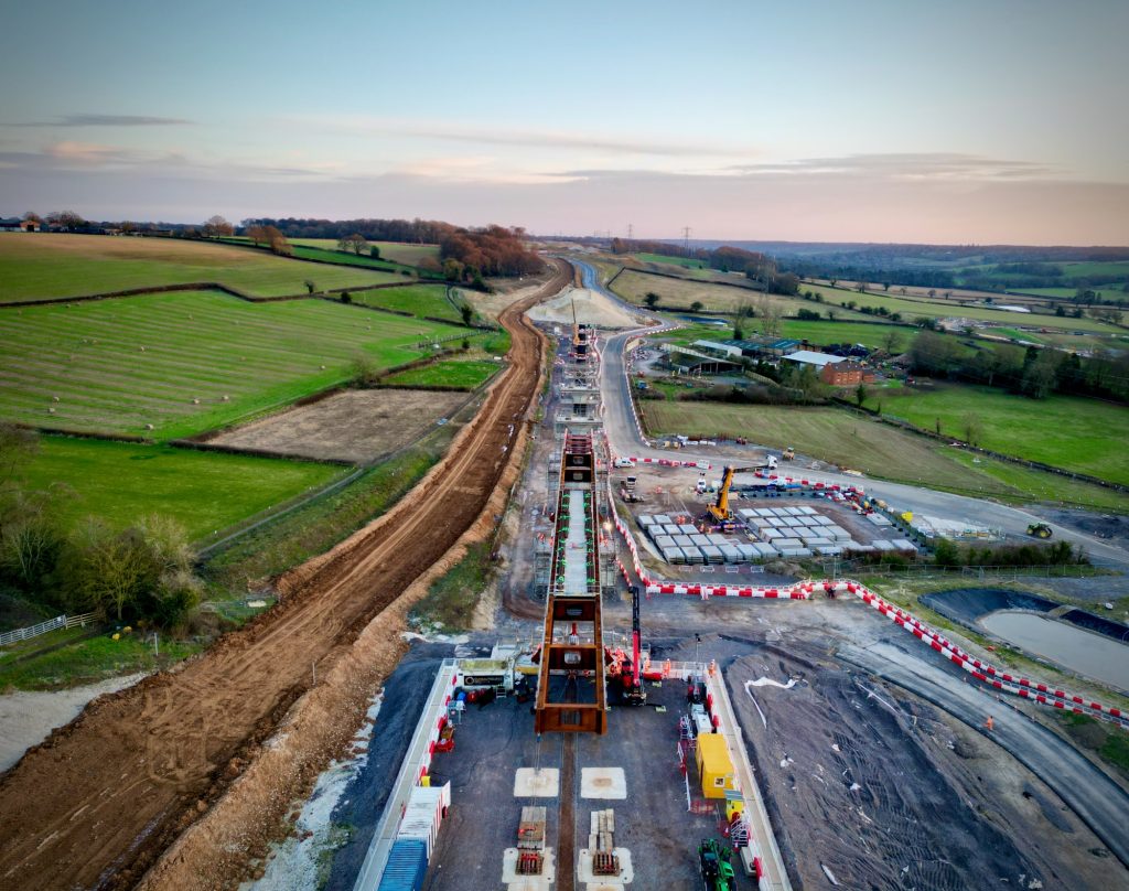HS2 starts yearlong slide of 450m ‘double composite’ bridge deck for Wendover Dean viaduct