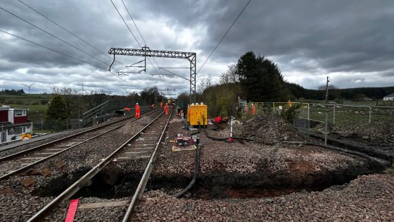 Scottish railway ground collapse due to 'significant' natural spring under track - Vimarsana News